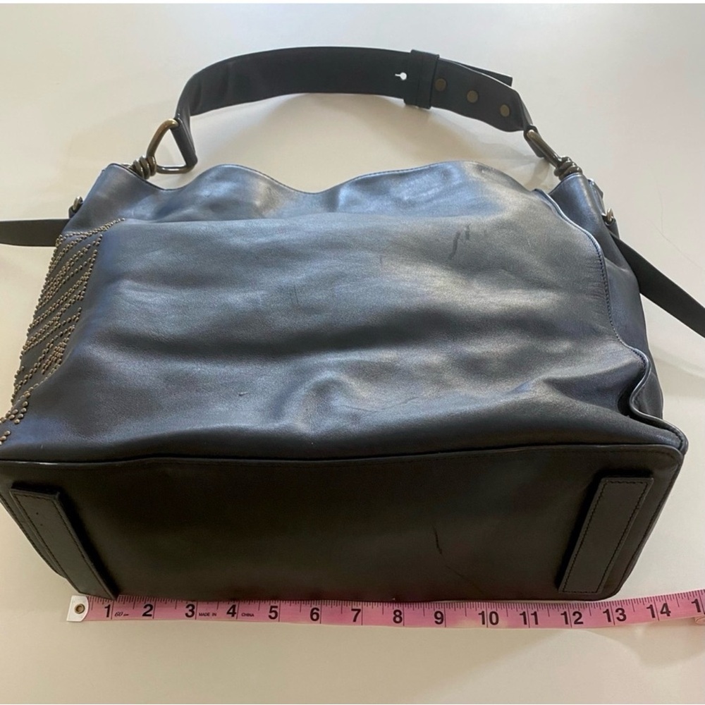 All Saints Nina Studded North-South Leather Tote Bag * Rare!* - Picture 5 of 16